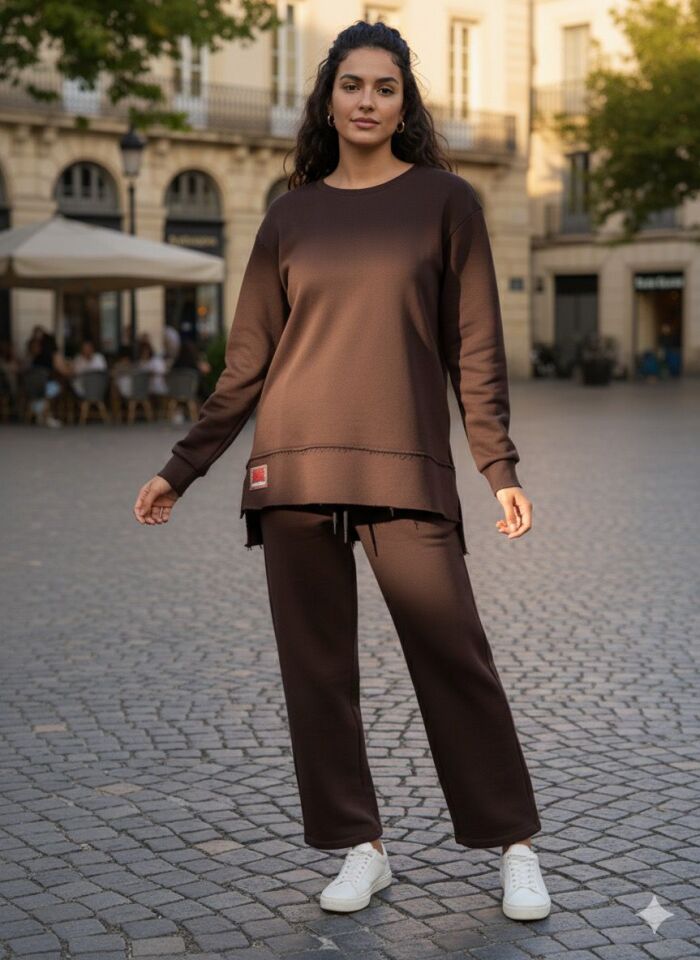 Kahverengi 2 İplik Alt Üst Takım – Standart Beden