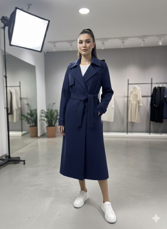 Kadın Lacivert Kaban