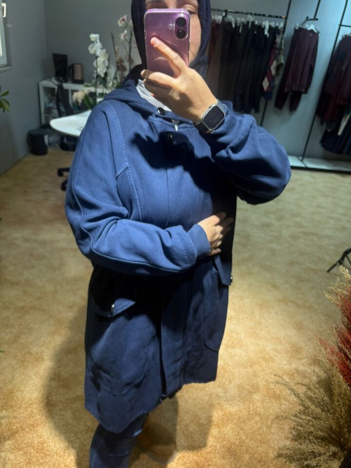 Kapüşonlu Cepli Kap