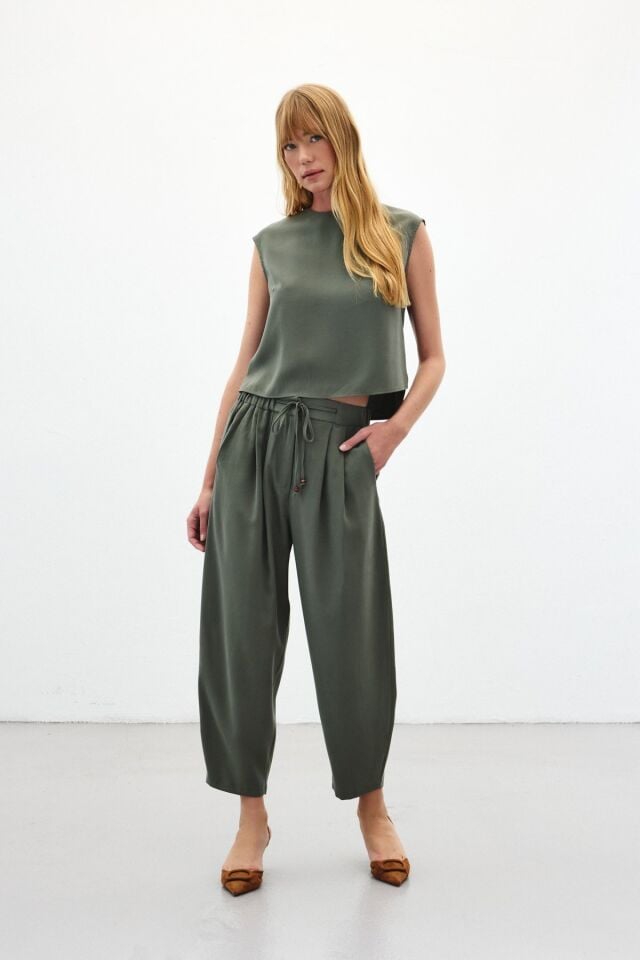 Şalvar Kesim Pantolon - Haki