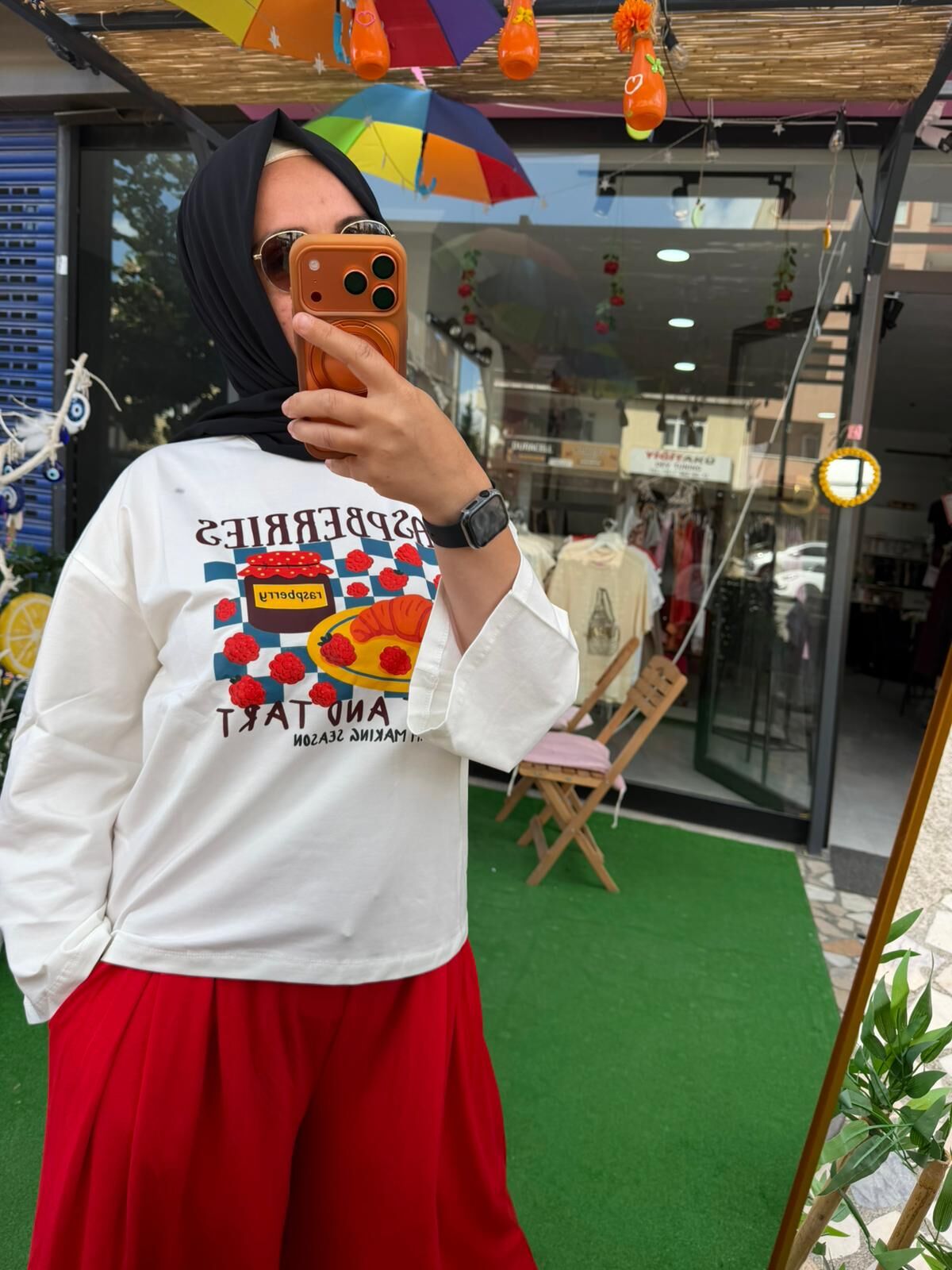 Baskılı Tişört l-xl - Kırmızı baskılı