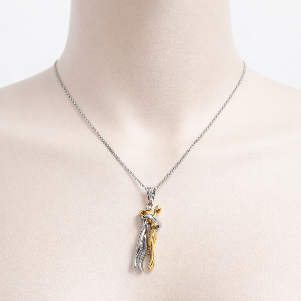 Çelik sevgili Kolye